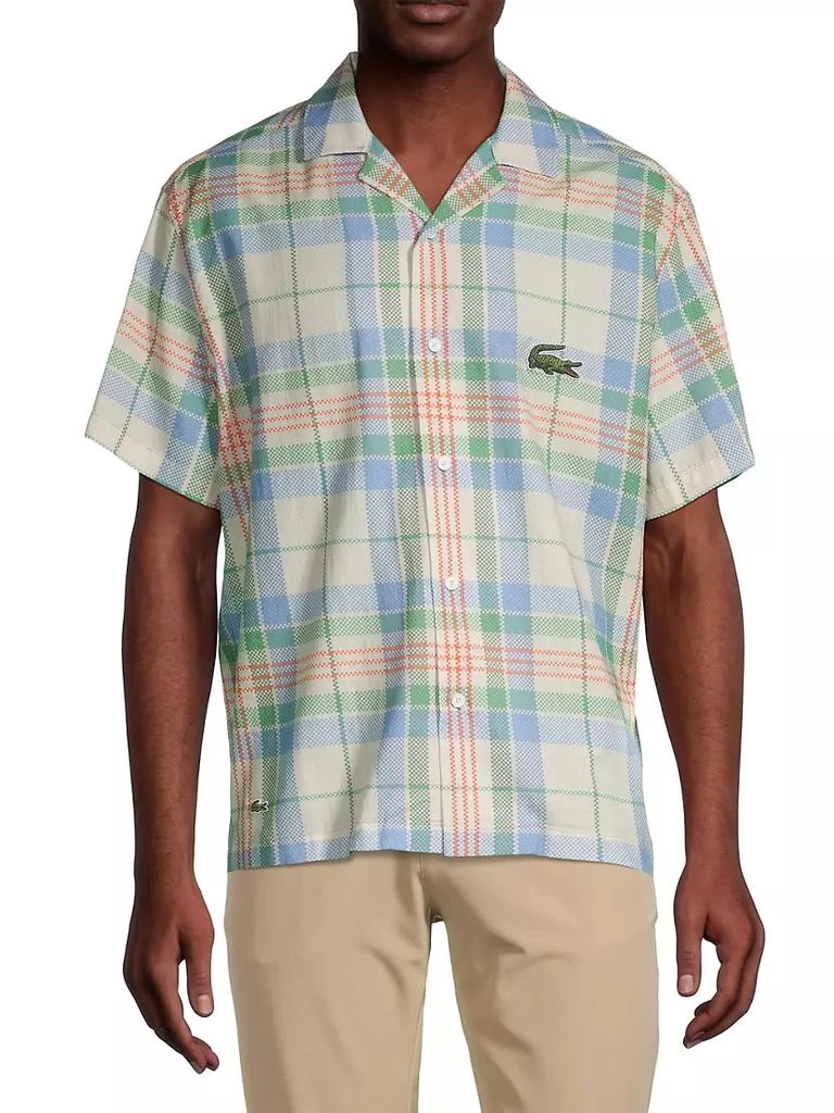 商品Lacoste|Crocodile Logo Check Camp Shirt,价格¥742,第3张图片详细描述