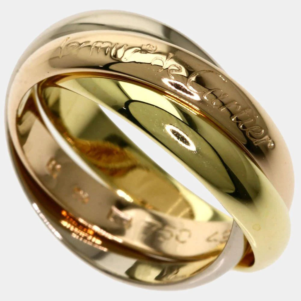 商品[二手商品] Cartier|Cartier Les Must De Cartier Trinity 18K Yellow Rose and White Gold Ring EU 49,价格¥5599,第1张图片