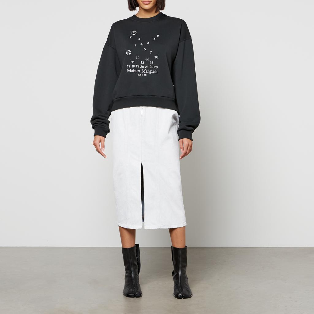 商品MAISON MARGIELA|Maison Margiela Numbers Cotton-Jersey Sweatshirt,价格¥2850,第5张图片详细描述