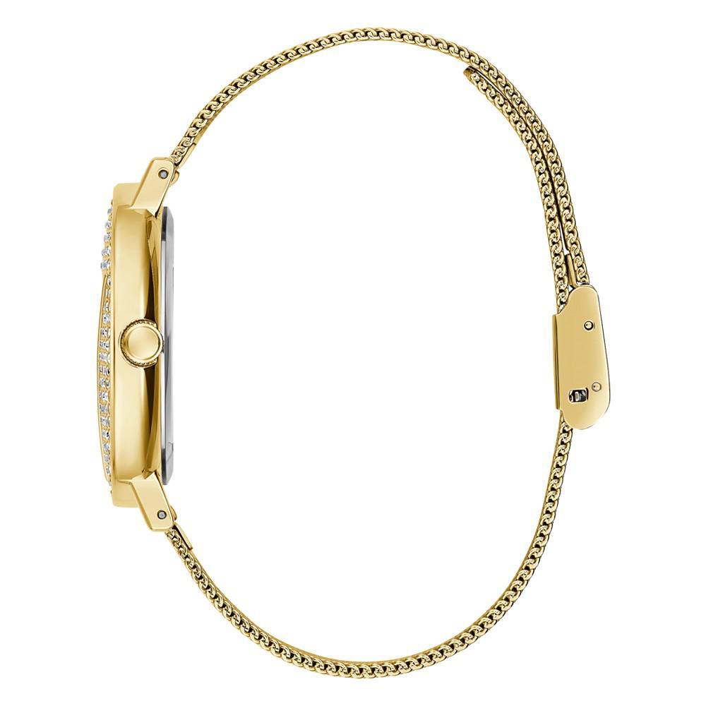 商品GUESS|Women's Glitz Gold-tone Stainless Steel Mesh Watch 36mm,价格¥1234,第7张图片详细描述