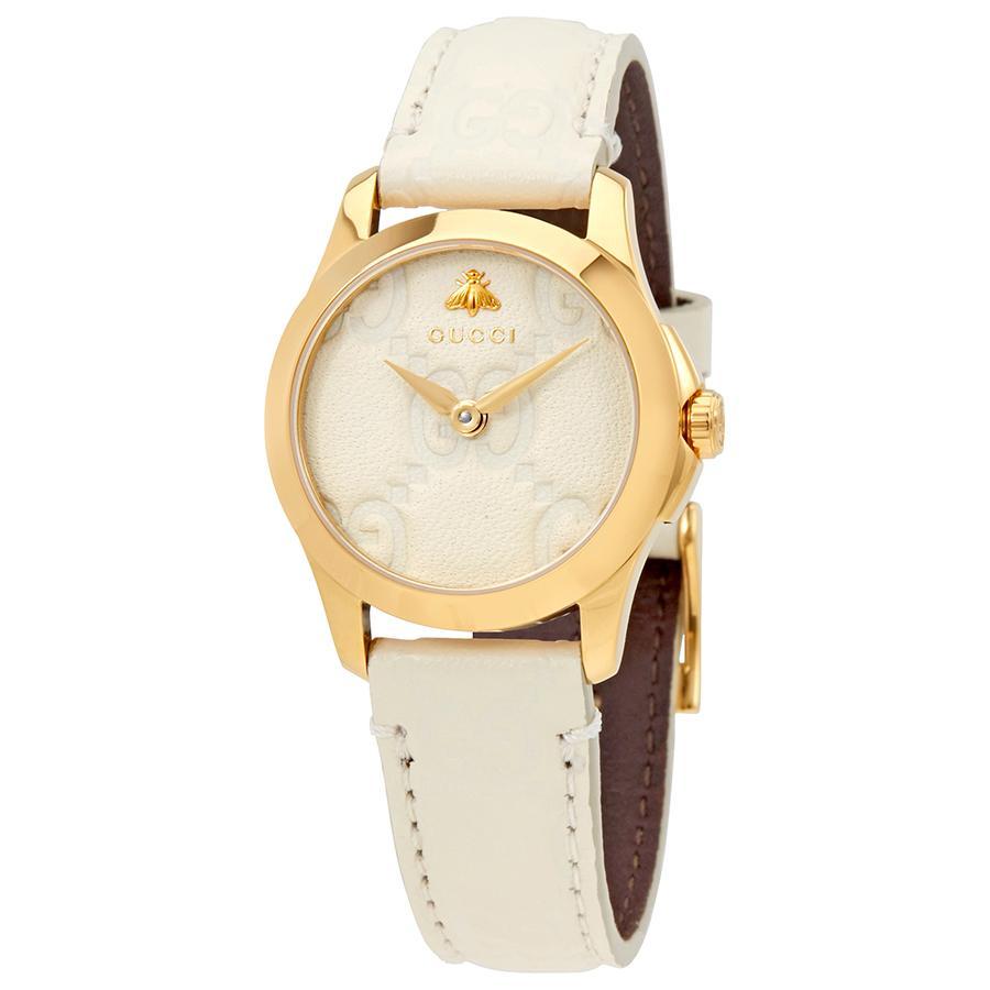 商品[二手商品] Gucci|Pre-owned Gucci G-Timeless White Dial Ladies Watch YA126580,价格¥5255,第1张图片