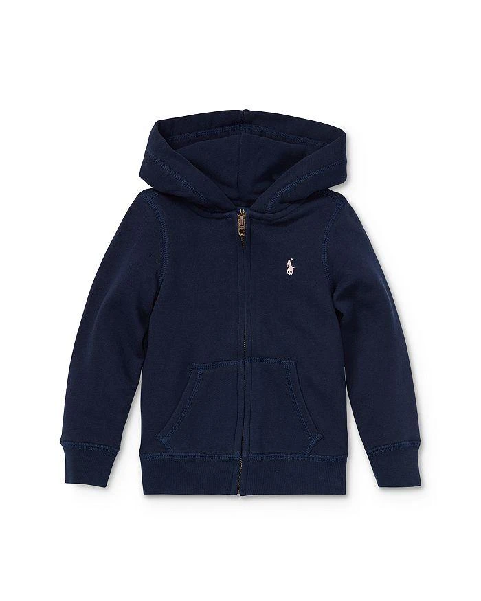 商品Ralph Lauren|Girls' French Terry Zip-Up Hoodie - Little Kid,价格¥452,第3张图片详细描述