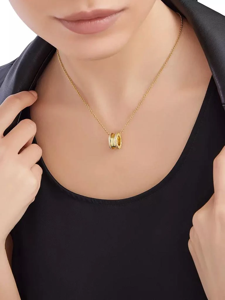 商品BVLGARI|B.Zero1 18K Yellow Gold & 0.41 TCW Diamond Pendant Necklace,价格¥57442,第3张图片详细描述