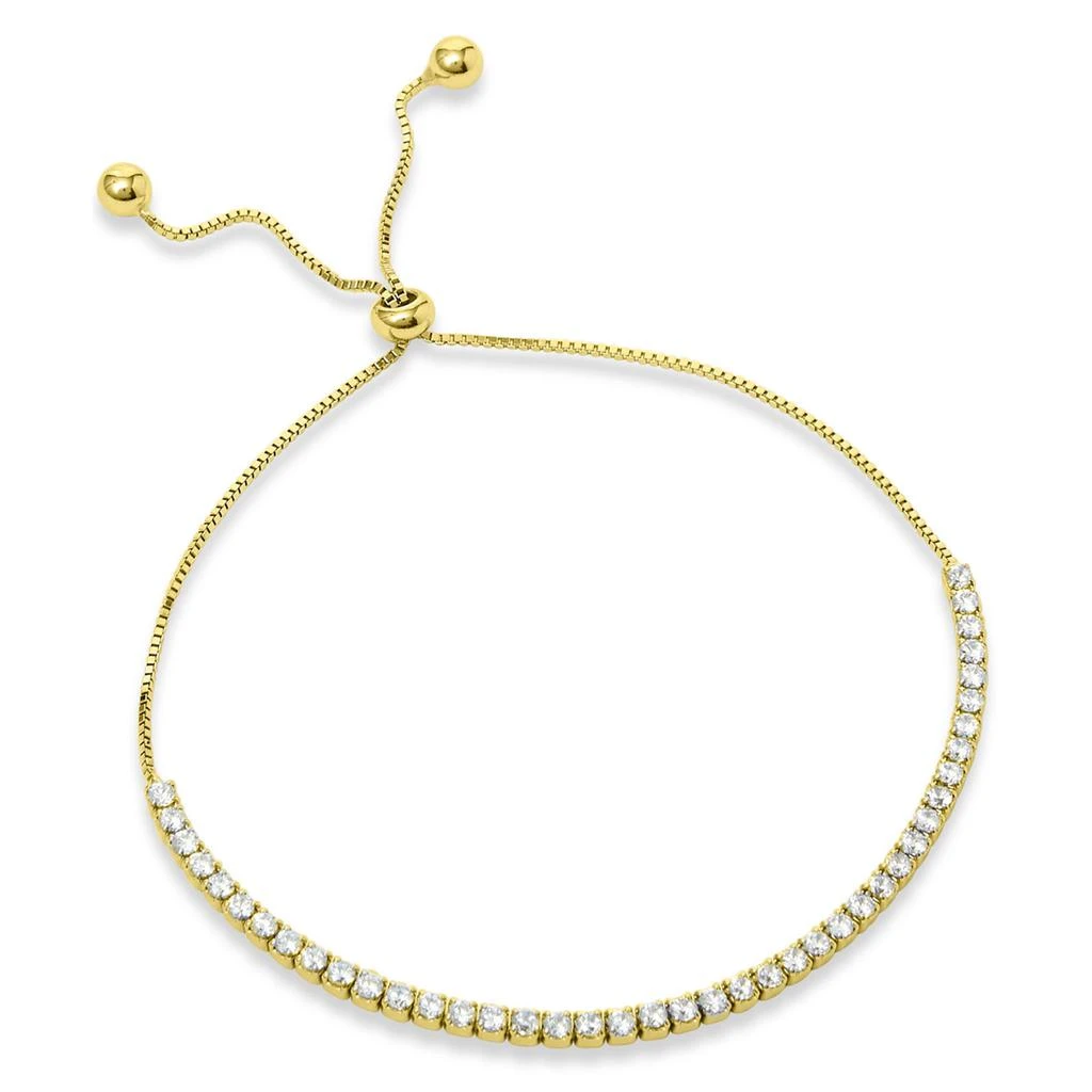 商品Savvy Cie Jewels|Ss 925 Roseplated White Cz Pull Bracelet,价格¥315,第3张图片详细描述