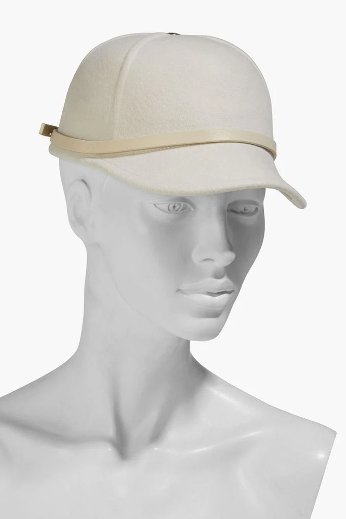 商品Rag & Bone|Lexington leather-trimmed wool baseball cap,价格¥531,第2张图片详细描述