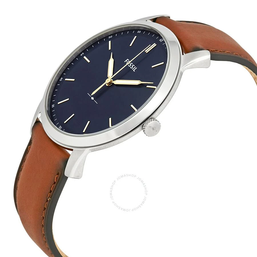 商品Fossil|Minimalist Blue Dial Brown Leather Men's Watch FS5304,价格¥535,第2张图片详细描述