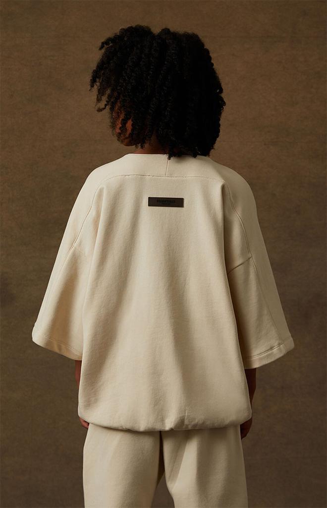 商品Essentials|Egg Shell Short Sleeve Henley Sweatshirt,价格¥335,第6张图片详细描述