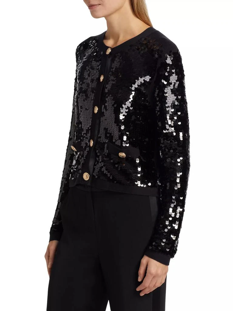 商品Milly|Iman Sequined Button-Down Cardigan,价格¥3560,第4张图片详细描述