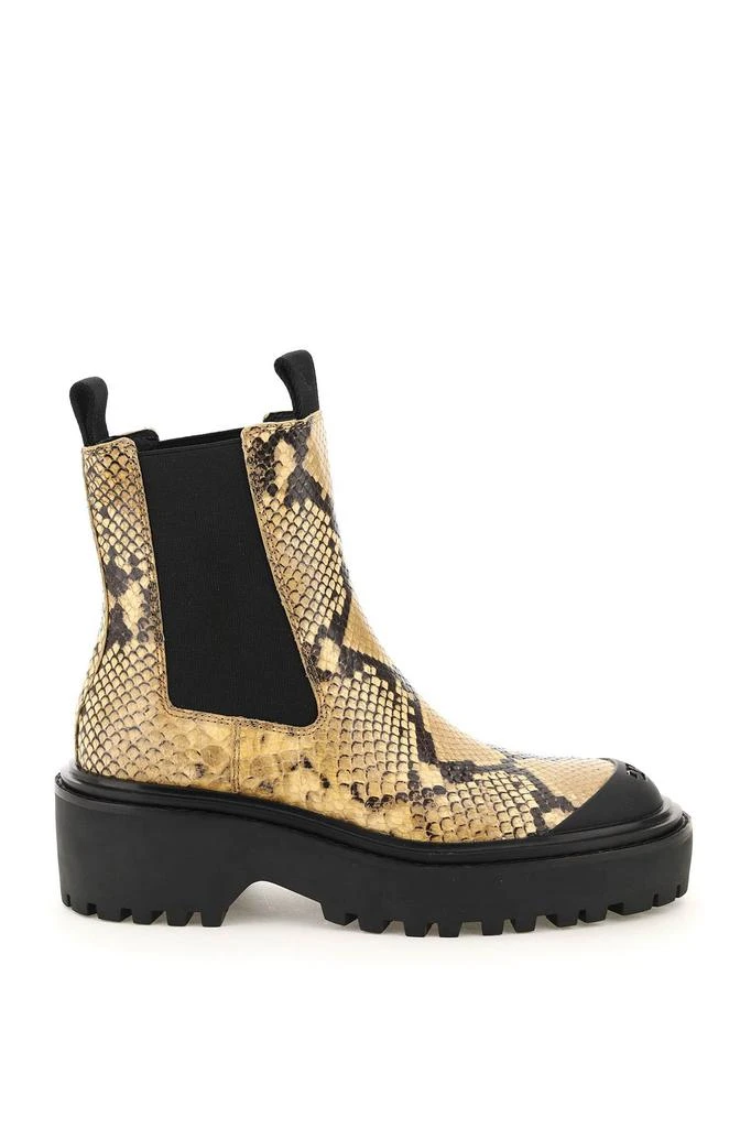 商品Tory Burch|Tory Burch Python-printed Leather Chelsea Boots,价格¥3452,第1张图片