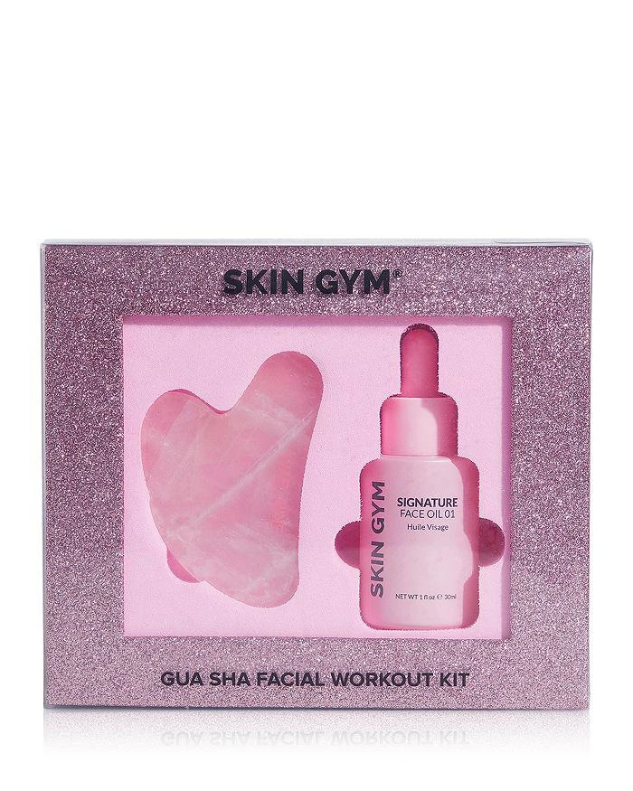 商品Skin Gym|Rose Quartz Gua Sha Oil Kit ($64 value),价格¥328,第1张图片
