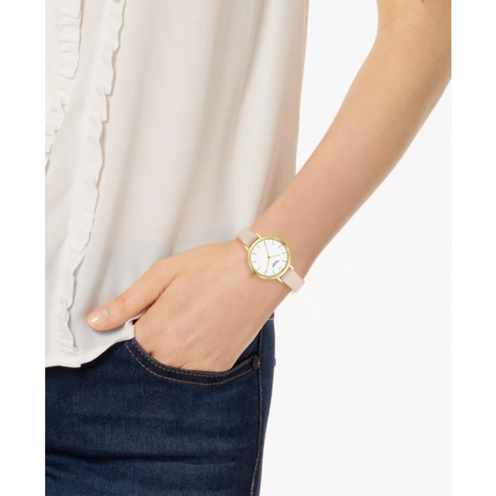 商品Kate Spade|Women's Metro Three-Hand Blush Leather Watch 30mm,价格¥746,第4张图片详细描述