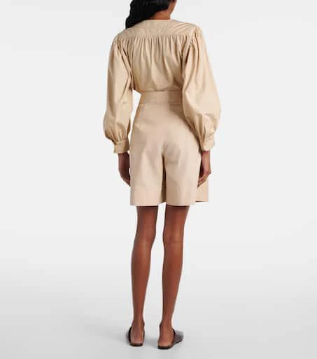 商品Loro Piana|Dorin棉质缎布百慕大短裤,价格¥9362,第3张图片详细描述