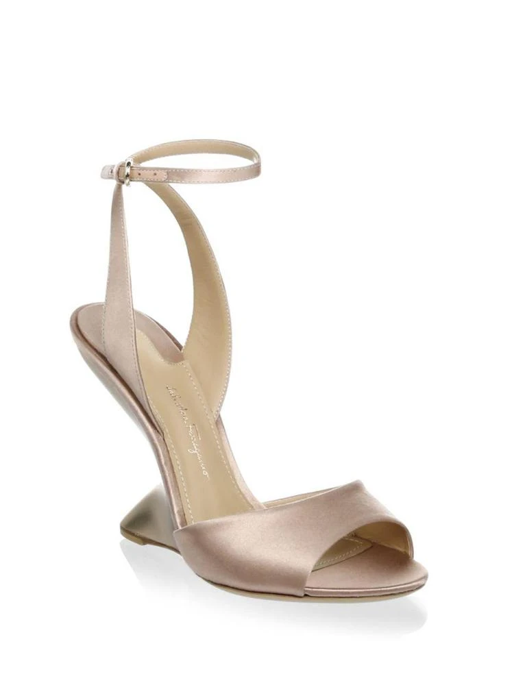 商品Salvatore Ferragamo|Arsina Satin Ankle-Strap Sandals,价格¥2606,第1张图片