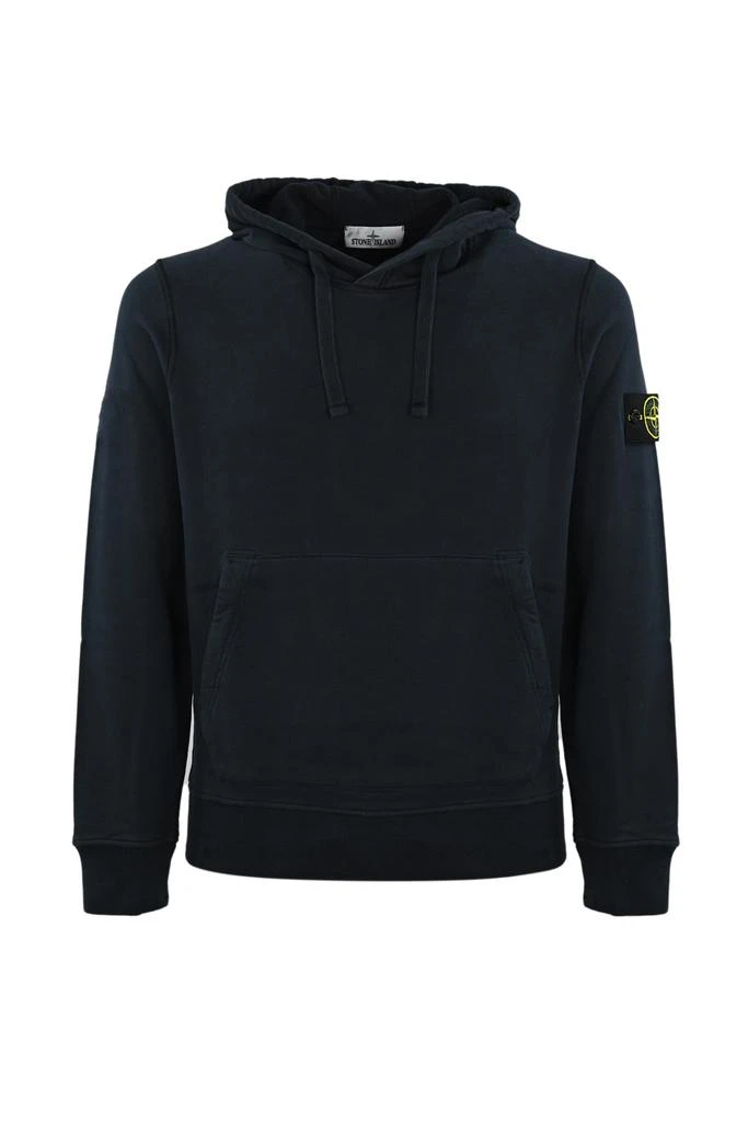 商品Stone Island|Stone Island Hooded Sweatshirt In Brushed Cotton,价格¥2269,第1张图片