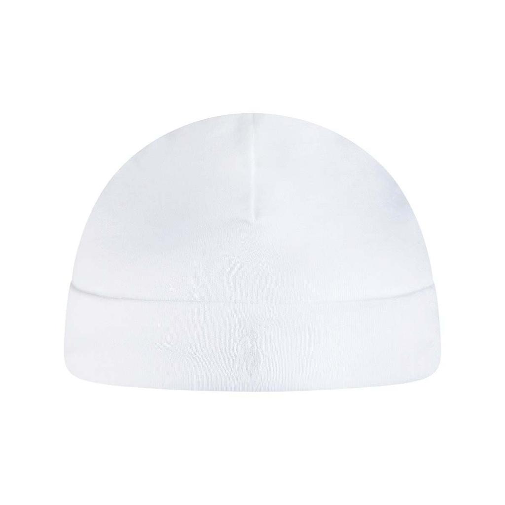 Ralph Lauren  White Baby Beanie Hat商品第1张图片规格展示