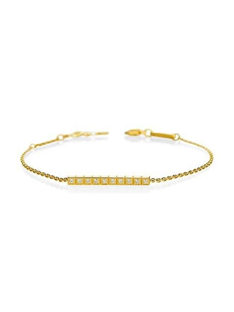 商品Chopard|Ice Cube Diamond &amp; 18K Yellow Gold Bracelet,价格¥28174,第1张图片