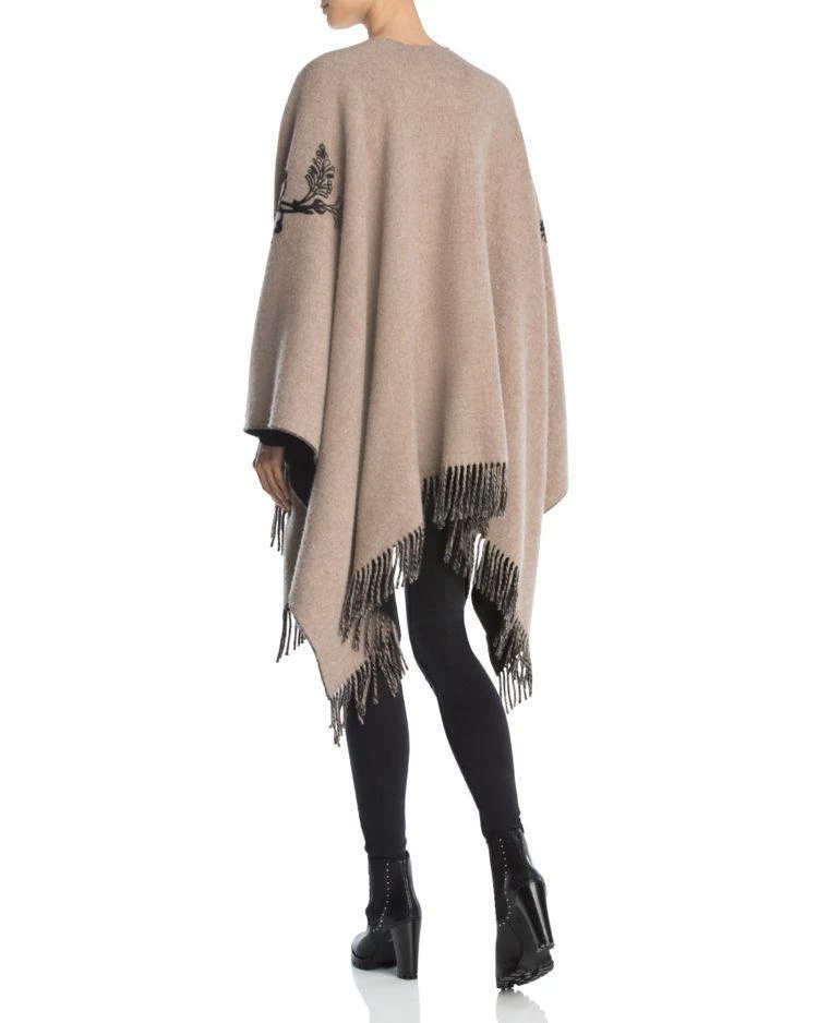 商品The Kooples|Botanical-Print Jacquard Fringed Poncho,价格¥1066,第2张图片详细描述