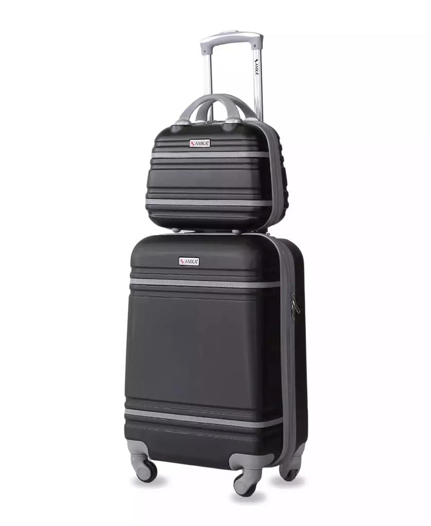 商品AMKA|Varsity 2-Piece Carry-On Hardside Cosmetic Luggage Set,价格¥603,第1张图片