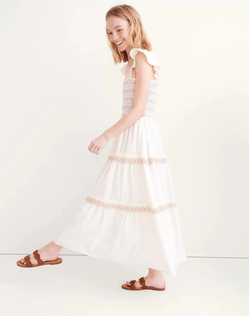 商品Madewell|Lucie Smocked Tiered Midi Dress,价格¥239,第2张图片详细描述
