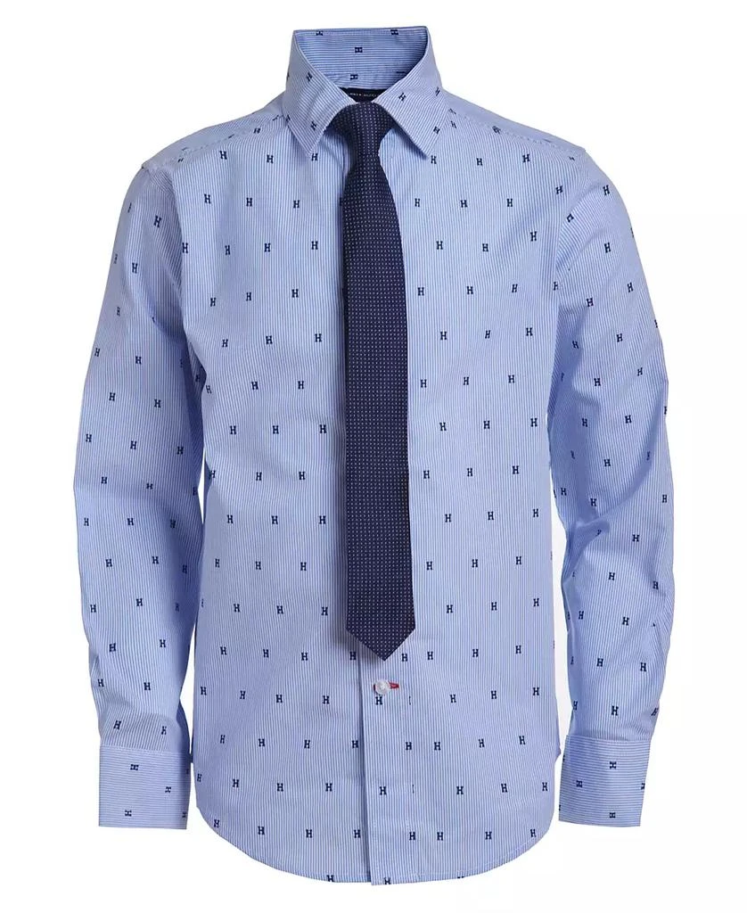 商品Tommy Hilfiger|2-Pc. All-Over Dot Print Shirt & Tie Set, Big Boys,价格¥237,第1张图片