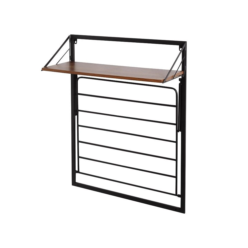 商品Honey Can Do|Collapsible Wall Mounted Clothes Drying Rack with Shelf,价格¥763,第4张图片详细描述