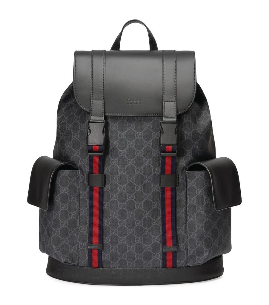 商品Gucci|Leather GG Supreme Backpack,价格¥17409,第1张图片