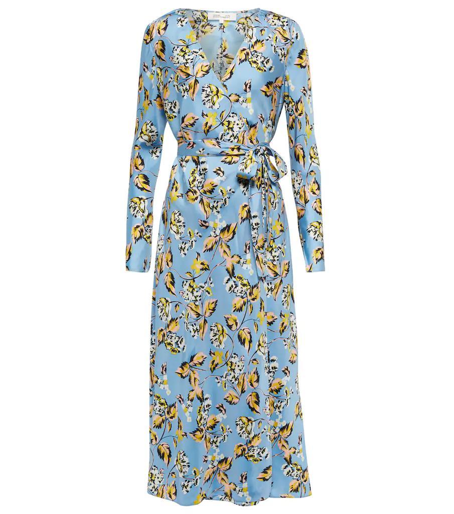 商品Diane von Furstenberg|Tilly花卉真丝斜纹布裹身连衣裙,价格¥5178,第1张图片