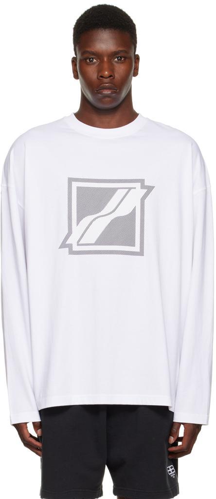 商品We11done|White Bonded Long Sleeve T-Shirt,价格¥636,第1张图片