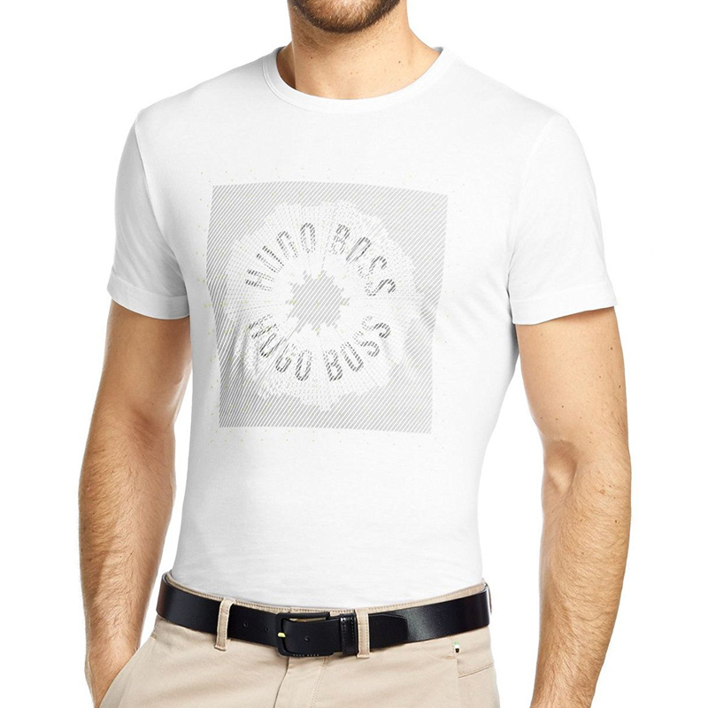 Hugo Boss 雨果博斯 男士白色纯棉短袖T恤  TEE2-50276337-100商品第1张图片规格展示