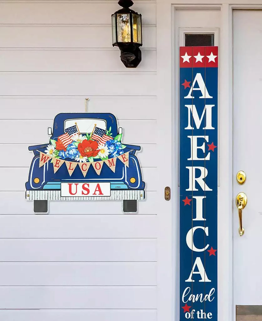 26" H Patriotic, Americana Metal Truck Yard Stake or Wall Decor or Standing Decor 商品