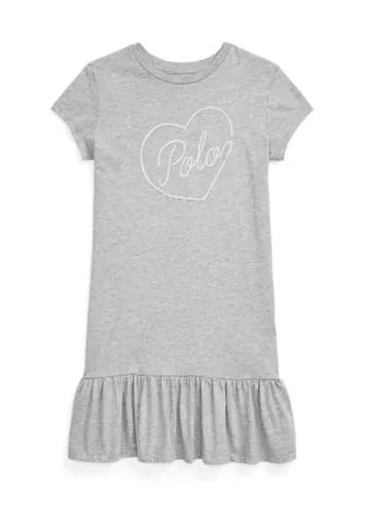 商品Ralph Lauren|Girls 7-16 Logo Cotton Jersey Tee Dress,价格¥113,第1张图片