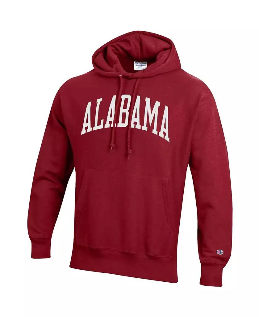 商品CHAMPION|Men's Crimson Alabama Crimson Tide Big and Tall Reverse Weave Fleece Pullover Hoodie Sweatshirt,价格¥494,第2张图片详细描述