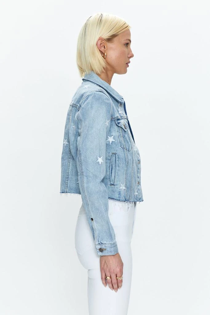 商品Pistola Denim|Brando Star Embroidery Denim Jacket - Zodiac,价格¥615,第3张图片详细描述