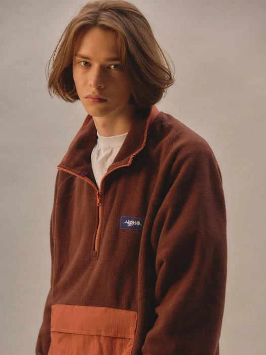 商品EDWARDMAX|EDWARDMAX E-Fleece Zip-up Jacket Brown,价格¥771,第1张图片