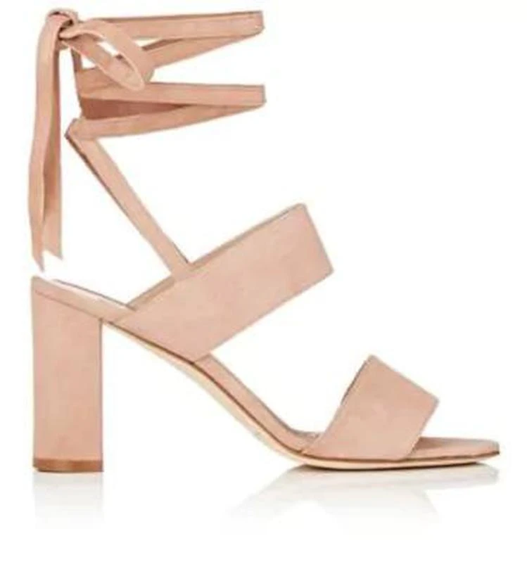 商品Manolo Blahnik|Khandala Suede Ankle-Tie Sandals,价格¥3414,第1张图片