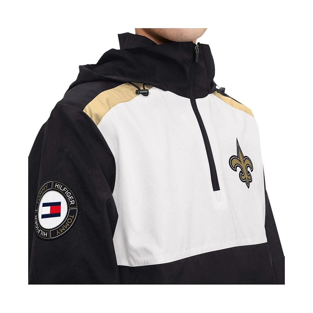 商品Tommy Hilfiger|Men's Black, White New Orleans Saints Carter Half-Zip Hooded Top,价格¥1104,第2张图片详细描述