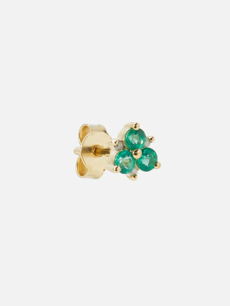 商品THREE STORIES JEWELRY|Single Emerald Pave Flower Stud Earring,价格¥3027,第3张图片详细描述