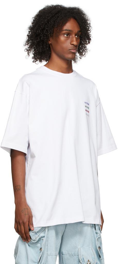 商品We11done|White Crystal Logo T-Shirt,价格¥1857,第4张图片详细描述