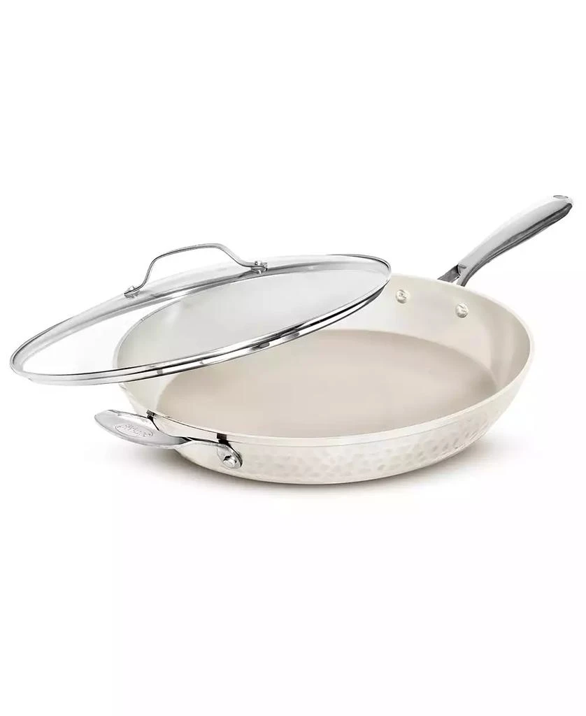 商品Gotham Steel|Hammered Ceramic Coating XL Family Sized 14" Frying Pan with Glass Lid,价格¥667,第1张图片