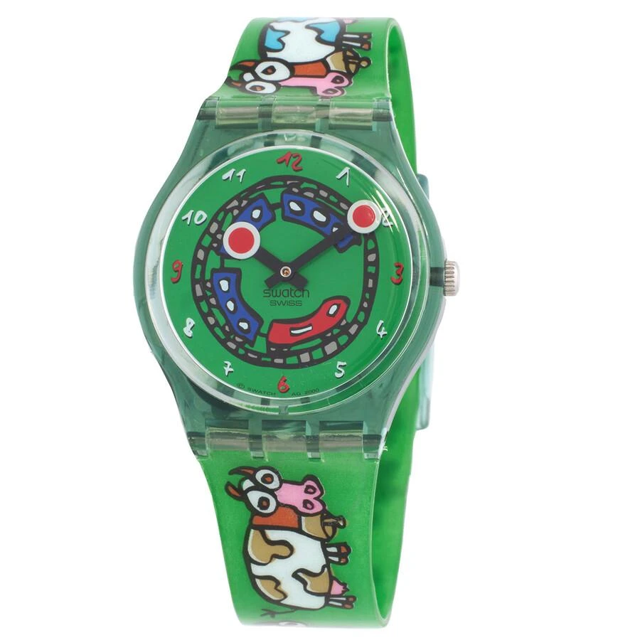 商品Swatch|Swatch Crazy Train Quartz Green Dial Unisex Watch GG194,价格¥417,第1张图片