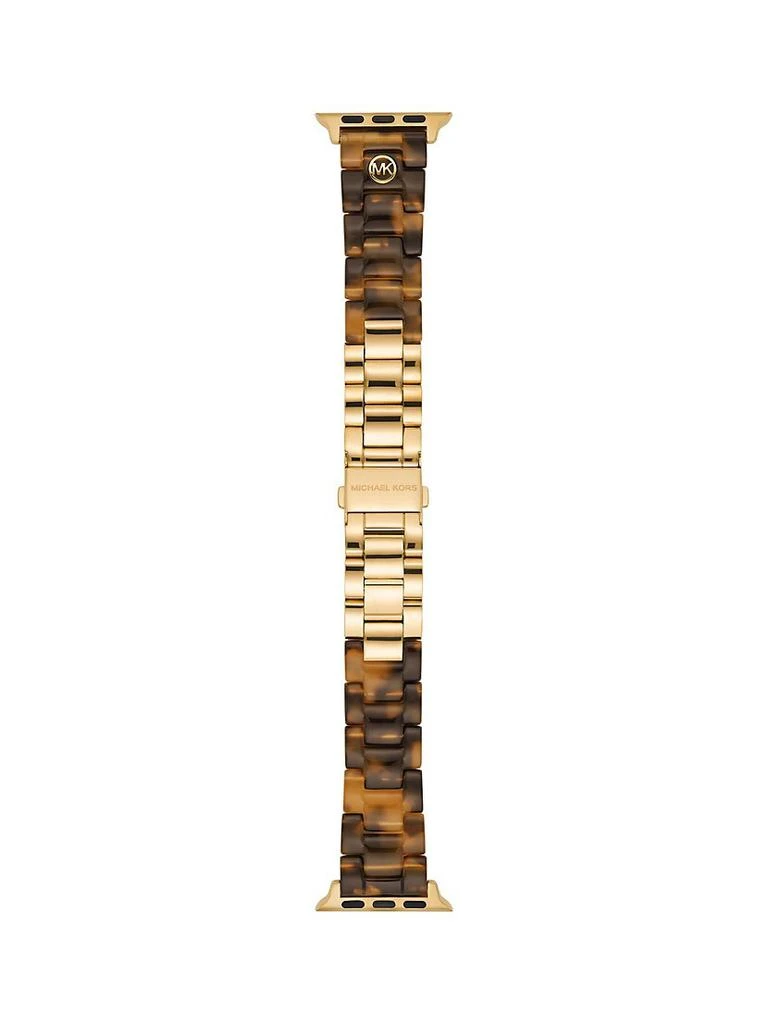 商品Michael Kors|Apple Watch® Goldtone Stainless Steel & Tortoise Bracelet,价格¥1152,第1张图片