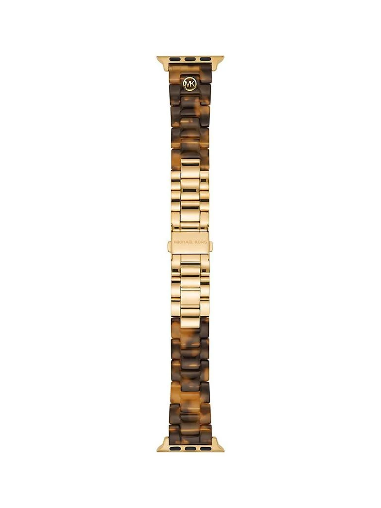 商品Michael Kors|Apple Watch® Goldtone Stainless Steel & Tortoise Bracelet,价格¥1150,第1张图片