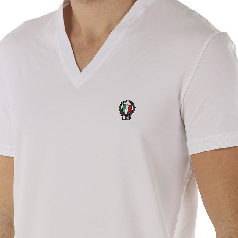 Dolce&Gabbana 杜嘉班纳 男士白色T恤 N8A05J-O0020-W0800商品第3张图片规格展示