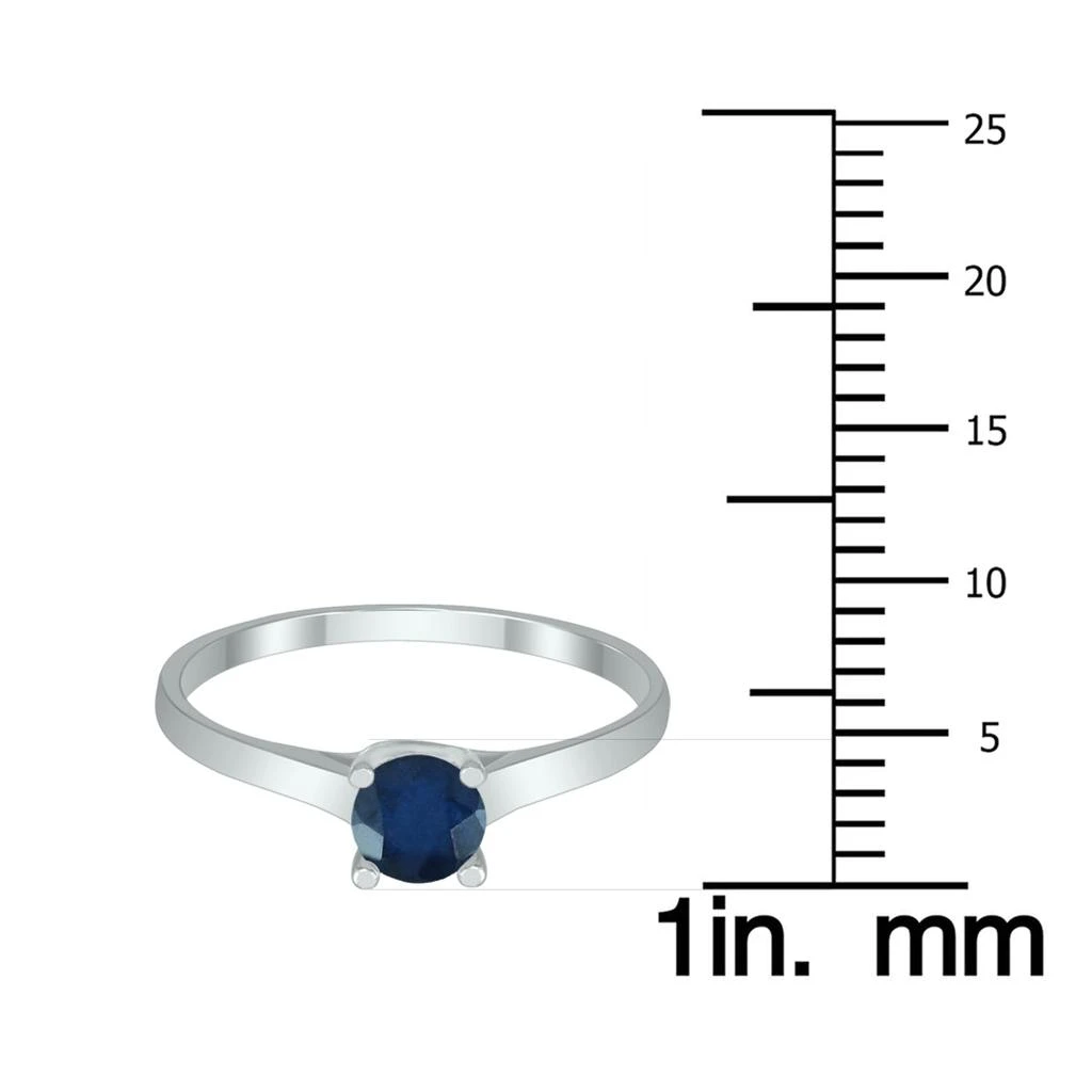 商品SSELECTS|Round 4Mm Sapphire Cathedral Solitaire Ring In 10K White Gold,价格¥2048,第3张图片详细描述