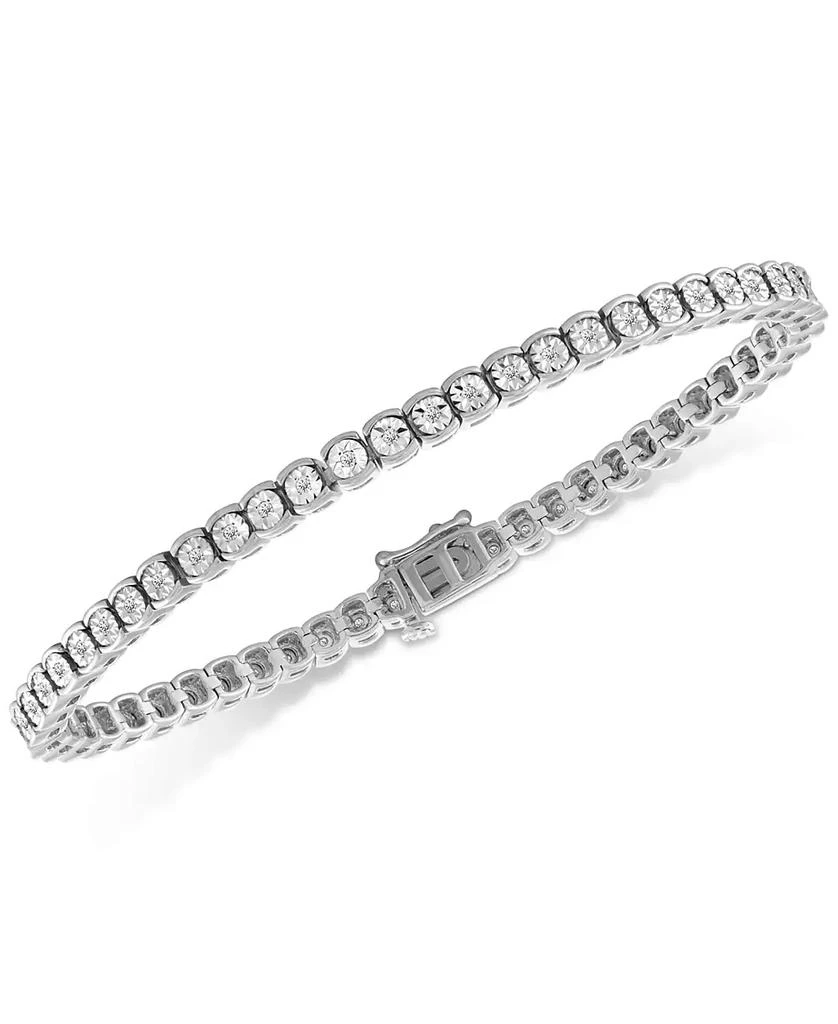 商品Macy's|Diamond Illusion Tennis Bracelet (1/2 ct. t.w.) in Sterling Silver (Also available in Yellow or Rose Gold Over Silver),价格¥5215,第1张图片