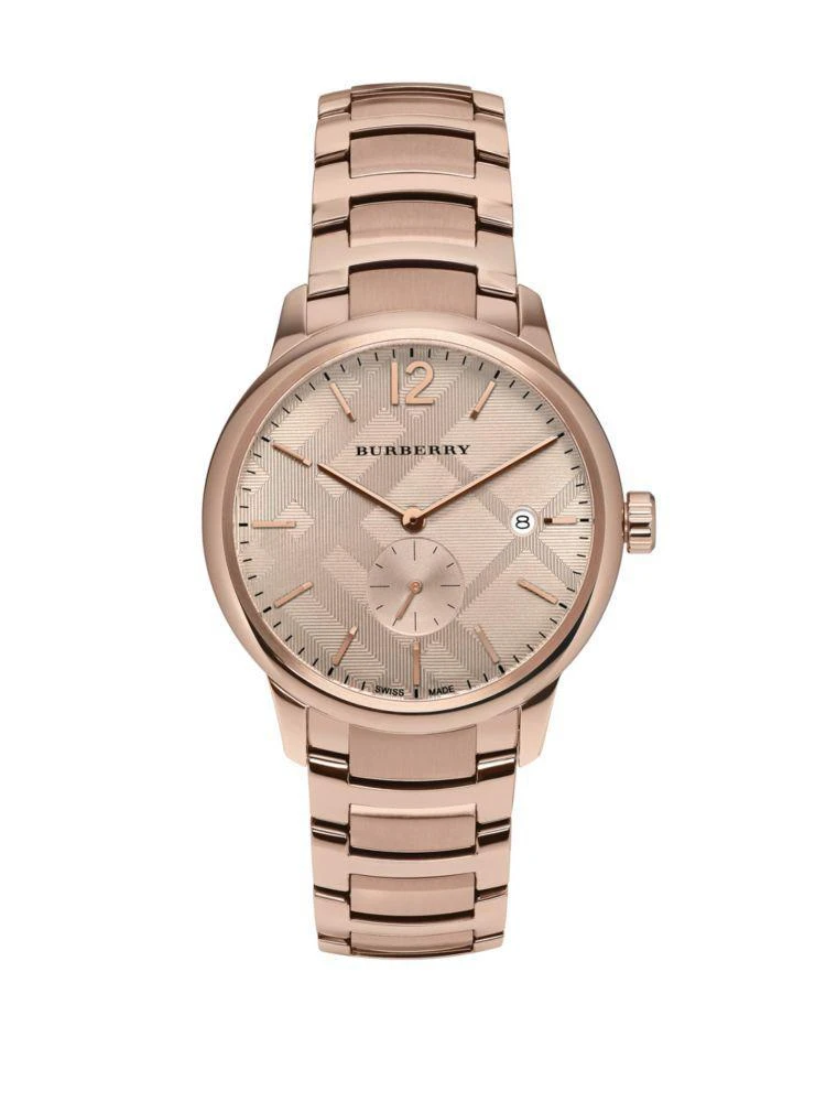 商品Burberry|Rose Gold & Stainless Steel Bracelet Watch,价格¥4757,第1张图片