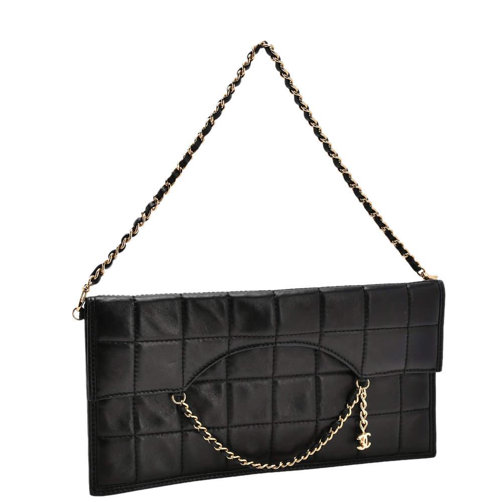 Chanel Box Quilted Leather Fold Down Envelope Clutch Bag商品第7张图片规格展示