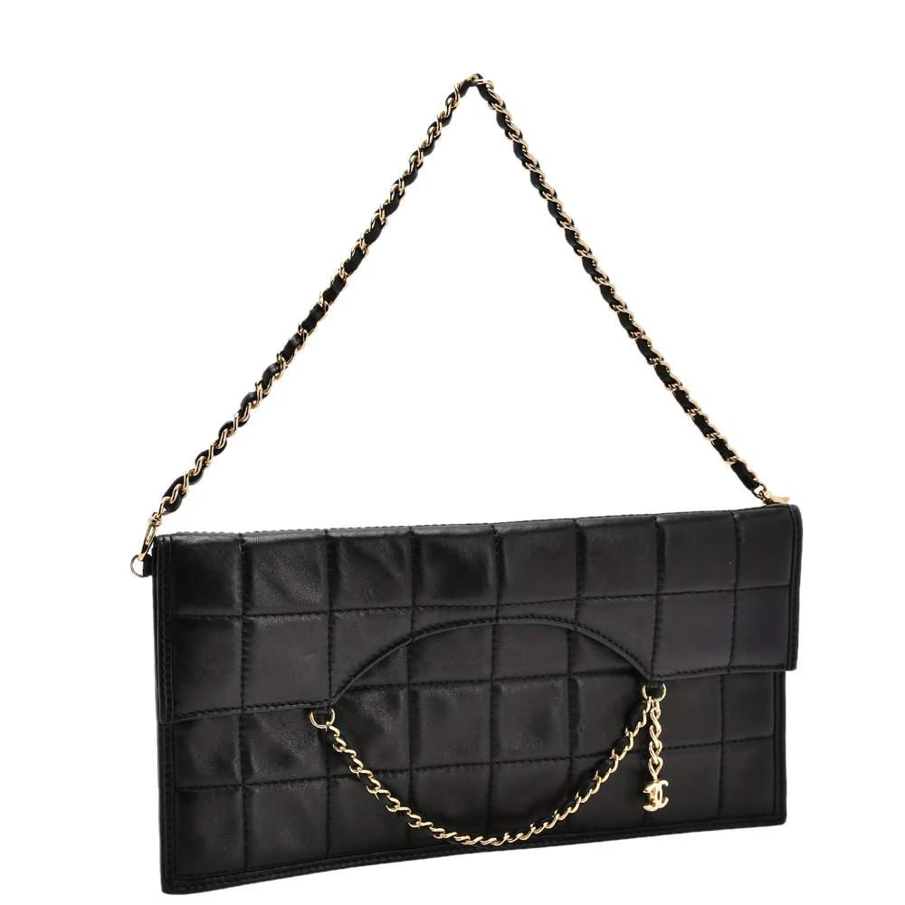 Chanel Box Quilted Leather Fold Down Envelope Clutch Bag 商品