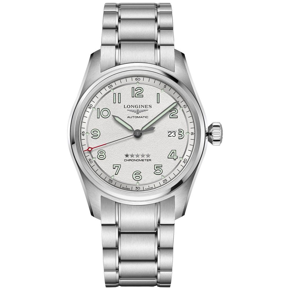 Men's Swiss Automatic Spirit Stainless Steel Bracelet Watch 42mm商品第1张图片规格展示