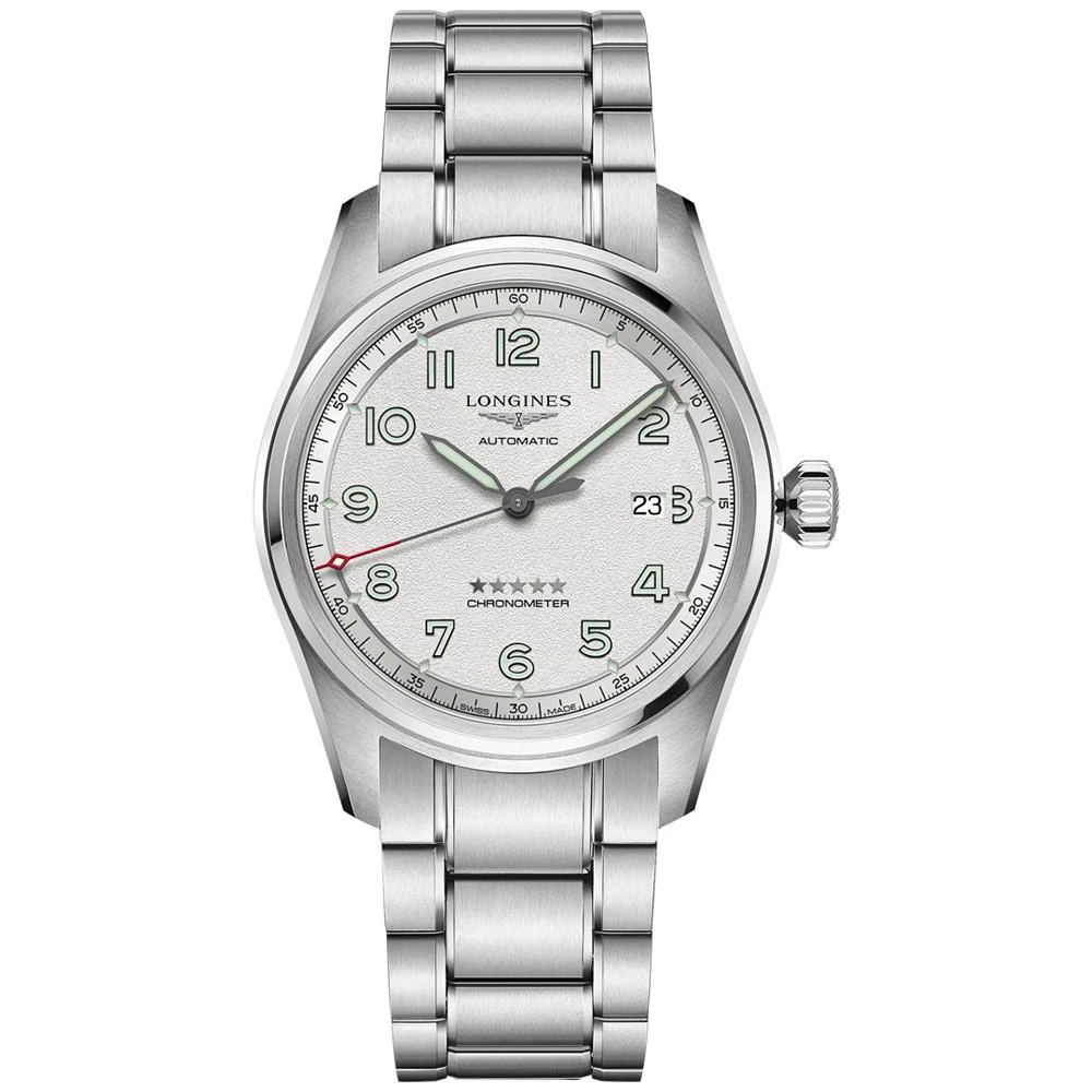 商品Longines|Men's Swiss Automatic Spirit Stainless Steel Bracelet Watch 42mm,价格¥16914,第1张图片